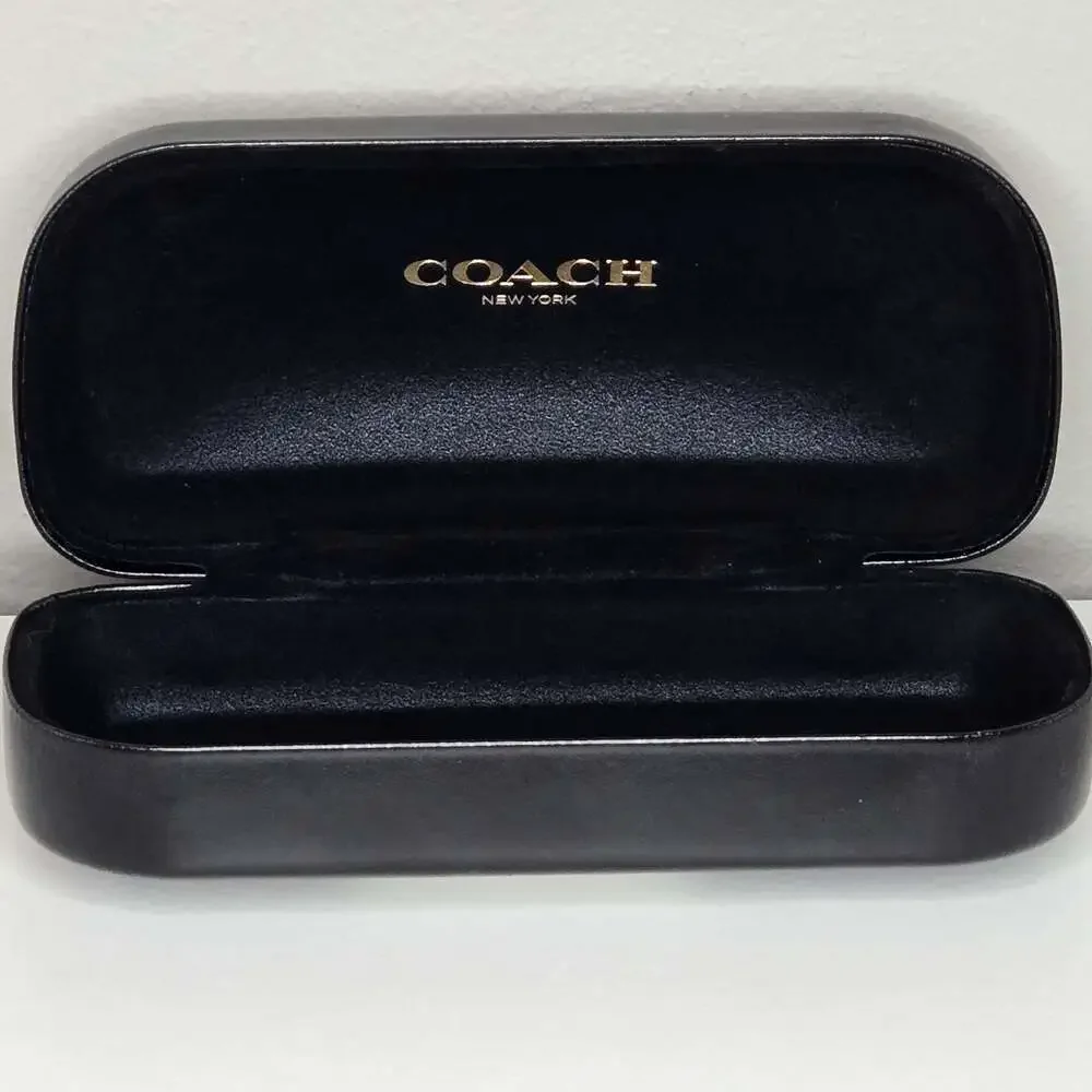 Coach New York Black Hard Shell Clamshell Eyeglasses or Sunglasses Case